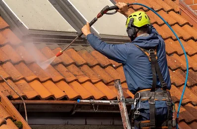 Démoussage et hydrofuge de toiture à Pila-Canale